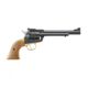 Ruger Super Wrangler Revolver, .22 Long Rifle/.22 Winchester Magnum Rimfire, 6.5in Barrel, Fixed, Midnight Blue Cerakote Frame, Wood Grip, 6 Round Cylinder, 2060