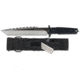 RUI Tactical Fixed blade Knife 13.5in, stainless sawback tanto blade, Black checkered composition handle RUI31798