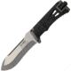 RUI Tactical Fixed Blade Knife, 5.75in, Drop Point, Black Rubber Handle RUI32070