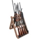 Rush Creek Creations Deer Camp Portable 10 Gun Folding Storage Rack, Natural wood, 37-0119