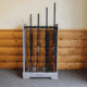 Rush Creek Creations 8 Gun Floor Rack, Barn Wood, 38-4058