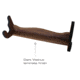 Rush Creek Creations Single Gun Wall Rack, Dark Walnut, 21 x 5 x 7, 38-4068
