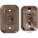 RV Designer Contoured DC Wall Plate Switch On/Off - Triple, Brown, S659
