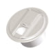 RV Designer Round Universal Cable Hatch 5in x 3", Colonial White, B103