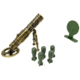 RW Minis Mortar Launcher w/Shells and Green Target Toy Model, Brass, 01.0007.01