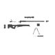 RW Minis Sniper Rifle , Replica 1/3 scale, non-firing model, Black, RWBLKAWM