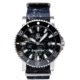 S&amp;B Watches Atlantis A2 KRYPTEK Dive Watch, Silver Case W/ Nox Black Dial, 44mm, ATKR102