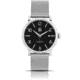 Smith &amp; Bradley Watches Draper Automatic Watch, Silver Case/Black Dial, 42mm, DRP101
