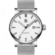 Smith &amp; Bradley Watches Skyline Automatic Watch, Silver Case/White Dial, 42mm, SKY102
