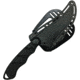 S-TEC Fixed Blade Knife, 9in Overall, 4.25in Black SS Blade, Black Finger Grooved G10 Handle, Black Nylon Sheath, T25139BK