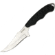 S-TEC Fixed Blade Knife, 9in Overall, 4.25in Satin SS Blade, Black Finger Grooved G10 Handle, Black Nylon Sheath, T25139