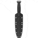 S-TEC Framelock Cleaver Blade Knife Fixed Blade Knife, 12in Overall, 7in Satin Double Edge 8Cr13Mov SS Blade, Black Textured G10 Handle, Black Nylon Sheath, T22010