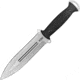 S-TEC Framelock Cleaver Blade Knife Fixed Blade Knife, 12in Overall, 7in Satin Double Edge 8Cr13Mov SS Blade, Black Textured G10 Handle, Black Nylon Sheath, T22010