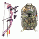 SA Sports Outdoor Gear Majestic Youth Bow, Pkg. Pink Camouflage 20lbs. RH, 566 W/ Vanguard L Hunting Backpack-Realtree Camo