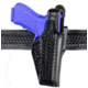 Safariland 200 ''Top Gun'' Mid-Ride, Level I Retention Holster - Plain Black, Left Hand 200-423-162
