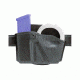 Safariland 573 Concealment Magazine Holder, Paddle, Single w/Cuff Pouch - STX Tactical Black, Left Hand 573-83-132