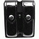 Safariland 77 Double Handgun Magazine Pouch - Hi Gloss Black, Ambidextrous - Fits Glock 19, Sig P250 &amp; Similar 
