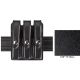 Safariland Model 777 Slim Triple Mag Pouch w/Flap STX Hi-Gloss For Glock 17 777-83-49PBL