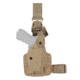 Safariland SLS Tactical Holster w/ Quick Release Leg Harness, Right Hand, STX FDE Brown Leg Shroud Single Strap and Hood Guard/Sentry Installed 6005-140-551-SP10-SH