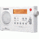 Sangean AM/FM Stereo Digital Tuning, Sleep &amp; Snooze Alarm, White PR-D7