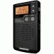 Sangean AM/FM Stereo, Speaker, Clock, Digital Tuning Pocket Radio, Black DT-200X