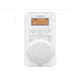 Sangean AM/FM/WX Waterproof Shower Radio Vertical Compact Design, White, Small, H-205