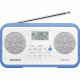 Sangean PR-D19 FM Stereo/AM Portable Radio, White/Blue PR-D19BU