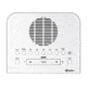 Sangean HD AM/FM-RBDS Digital Tuning Clock Radio w/USB Phone Charging, White, Small, HDR-15