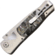 Santa Fe Stoneworks Tesoro Button Lock Folding Knife, 3.5in Closed, 2.75in Satin Vg-10 SS Blade, Titanium Bolster, Thumb Stud, Pocket Clip, Obsidian, Abalone, Bronze Handle, SFSW04