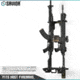 Savior Equipment 3-Slot Angle Adjustable Rafle Wall Rack, OD Green, 12in W x 3.5in H x 8.5in D, OD Green, Top: 12in W x 3.5in H x 8.5in D ; Bottom: 12.5in W, RK-WALL-ADX3-OG