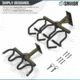Savior Equipment 3-Slot Angle Adjustable Rafle Wall Rack, OD Green, 12in W x 3.5in H x 8.5in D, OD Green, Top: 12in W x 3.5in H x 8.5in D ; Bottom: 12.5in W, RK-WALL-ADX3-OG