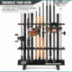 Savior Equipment Aluminum Fishing Rod Rack, 24 Slot, Carbon Black, RK-FRODAL-24-BK