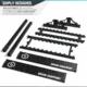 Savior Equipment Aluminum Fishing Rod Rack, 24 Slot, Carbon Black, RK-FRODAL-24-BK