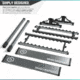 Savior Equipment Aluminum Fishing Rod Rack, 24 Slot, Gunmetal Gray, RK-FRODAL-24-GM