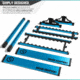Savior Equipment Aluminum Fishing Rod Rack, 24 Slot, Ocean Blue, RK-FRODAL-24-OB