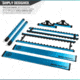Savior Equipment Aluminum Fishing Rod Rack, 36 Slot, Ocean Blue, RK-FRODAL-36-OB