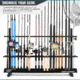 Savior Equipment Aluminum Fishing Rod Rack, 48 Slot, Carbon Black, RK-FRODAL-48-BK