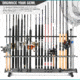 Savior Equipment Aluminum Fishing Rod Rack, 48 Slot, Gunmetal Gray, RK-FRODAL-48-GM