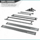 Savior Equipment Aluminum Fishing Rod Rack, 48 Slot, Gunmetal Gray, RK-FRODAL-48-GM