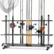 Savior Equipment Aluminum Fishing Rod Rack, 48 Slot, Gunmetal Grey, 46.5in x 30.25in x 14.75in, RK-FRODAL-48-GM