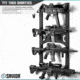 Savior Equipment Horizontal Wall Rack, Black, RK-ARC5FG-WM-BK