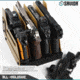 Savior Equipment Pistol Rack, 4-Slot, RAL 8000 Tan, RK-HAND-XFOUR-TN