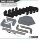 Savior Equipment Pistol Rack, 8-Slot, Gray, RK-HAND-X8-GS