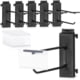 Savior Equipment Wall Rack System, 6 Pack, 6in, Obsidian Black, 6in, WRS-ACC-DBSXRT-WT-6P-BK