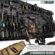 Savior Equipment Wall Rack System 5 Panel Kit w/Attachments, Black, 24x30.25x0.63in, WRS-HALF-A3P6-BK