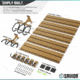 Savior Equipment Wall Rack System 5 Panel Kit w/Attachments, Tan, 24x30.25x0.63in, WRS-HALF-A3P6-TN