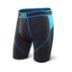 SAXX Kinetic Long Leg Boxer Brief - Mens, Black/Electric Blue, L, SXLL27-BEL-L
