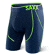 Saxx Strike Long Leg Boxer - Men's-Navy/Neon Green-Small