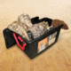 Scentcrusher Wheeled Ozone Odor Eliminating Hard Tote, Black/Red, 40 Gal., 59112-40T