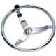 Schmitt &amp; Ongaro Marine 714 Vision Cast 13.5" SS WHeel w/Knob, Finger Grip &amp; Faux Nut - 3/4" Taper Shaft 56439